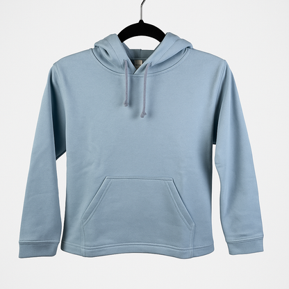 Kinder Hoodie – Hellblau mit Kängurutasche