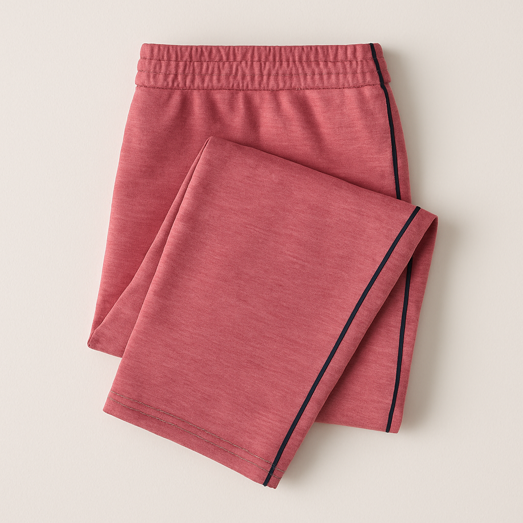 Damen Trainingshose in Altrosa mit schwarzen Seitenstreifen