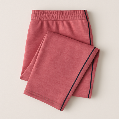 Damen Trainingshose in Altrosa mit schwarzen Seitenstreifen