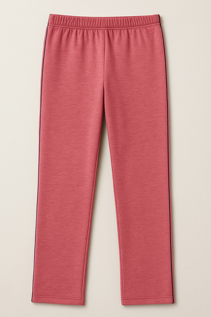 Damen Trainingshose in Altrosa mit schwarzen Seitenstreifen