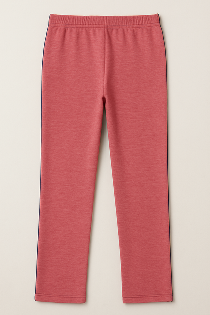 Damen Trainingshose in Altrosa mit schwarzen Seitenstreifen