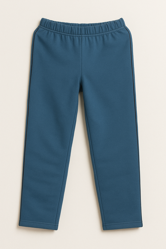 Damen Trainingshose in Blau mit schwarzer Seitenziernaht