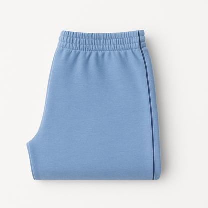 Damen Trainingshose – Hellblau mit schwarzem Seitenstreifen