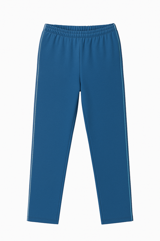 Damen Jogginghose in Blau mit hellblauen Seitenstreifen