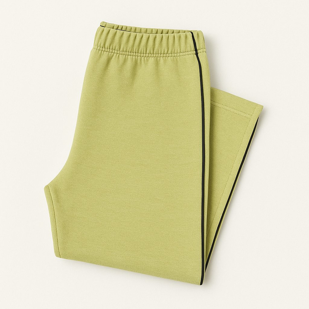 Damen Trainingshose in Hellgrün mit schwarzer Seitenziernaht