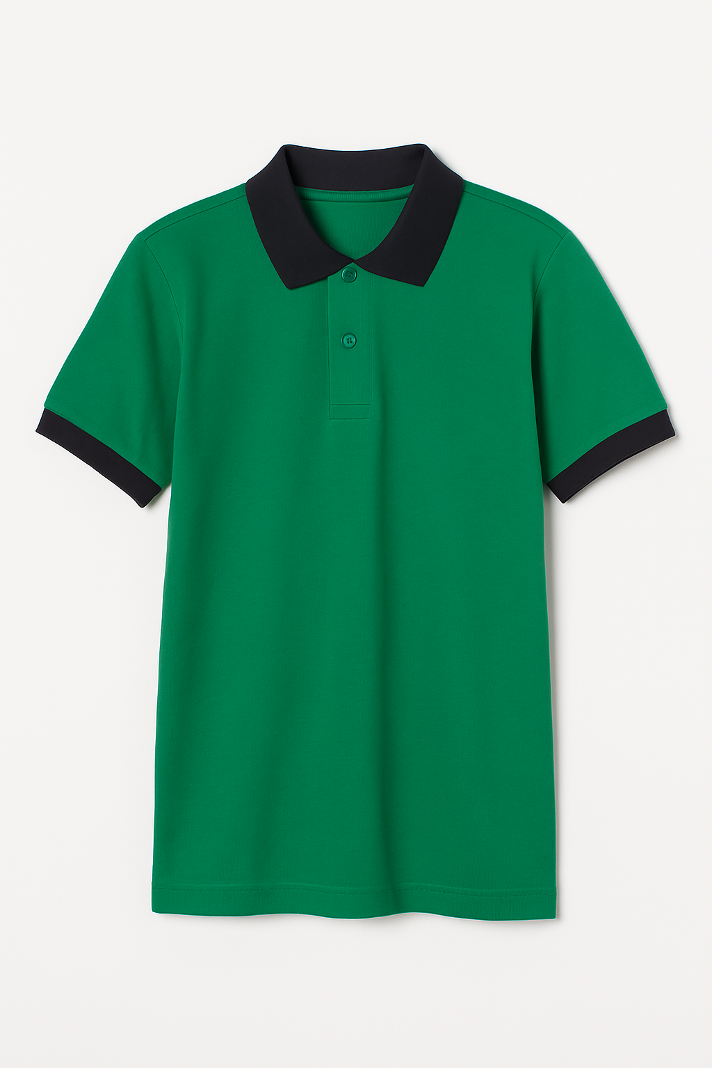 Kinder Polo – Grün mit dunklen Kontrastdetails