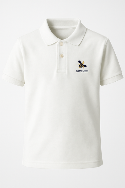 Kinder Polo – Weiß mit Stickdetail