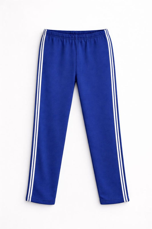 Damen Trainingshose in Royalblau mit weißen Seitenstreifen