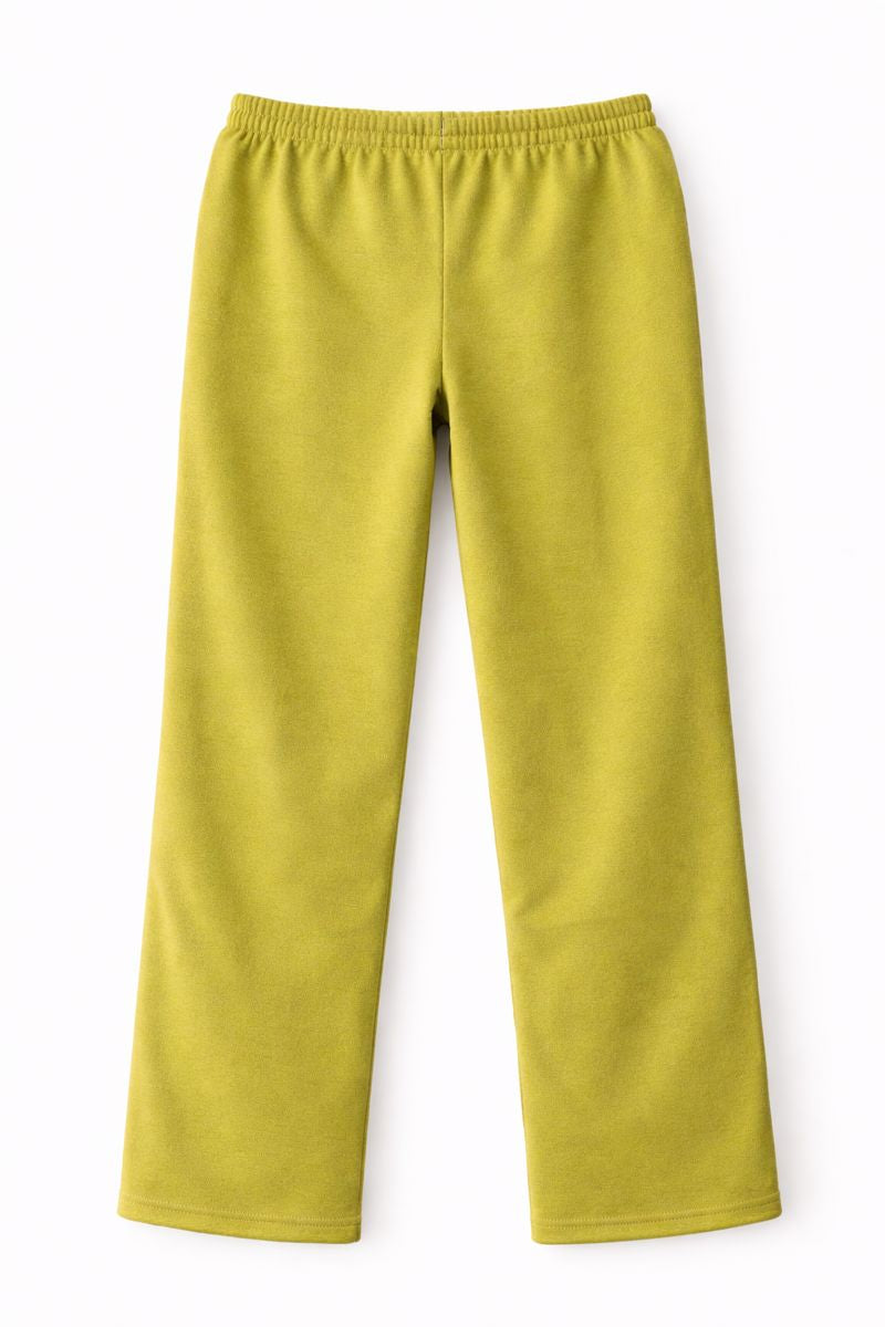 Damen Trainingshose in Senfgelb mit weißem Seitenstreifen