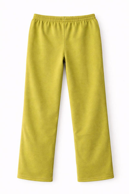 Damen Trainingshose in Senfgelb mit weißem Seitenstreifen