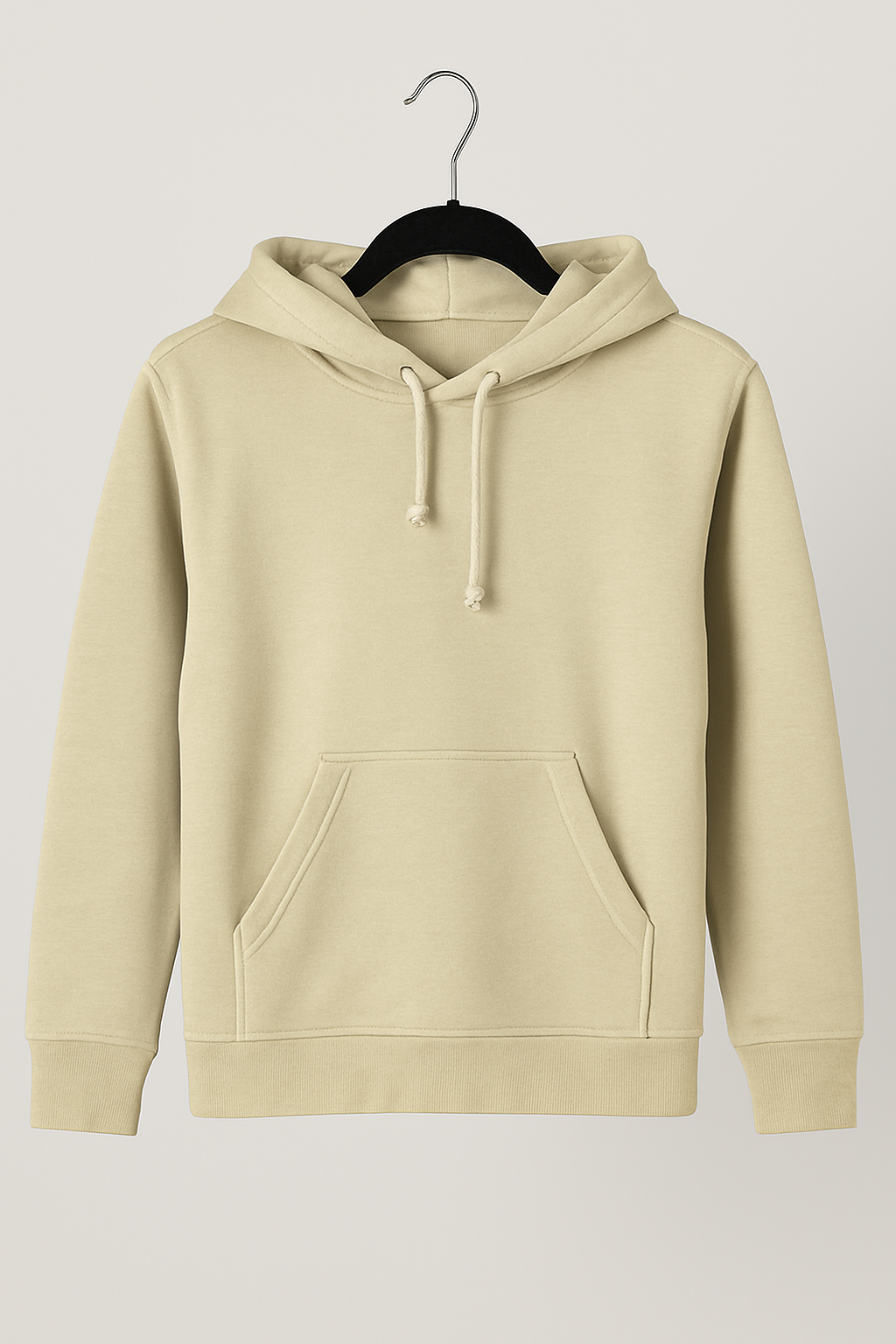 Kinder Hoodie – Hellgelb mit Kängurutasche