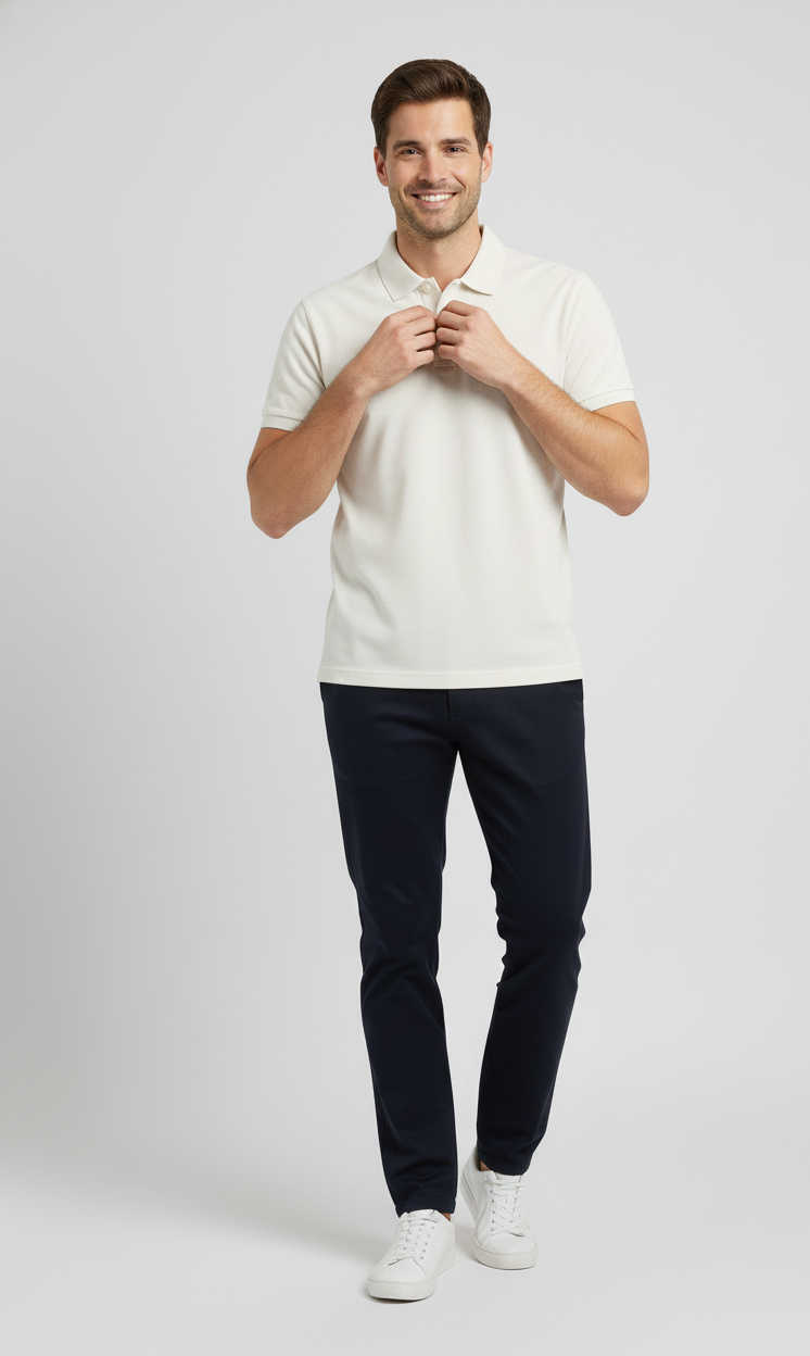 Herren Polo – Weiß