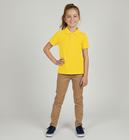 Kinder Polo-Shirt – Sonnengelb