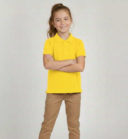 Kinder Polo-Shirt – Sonnengelb