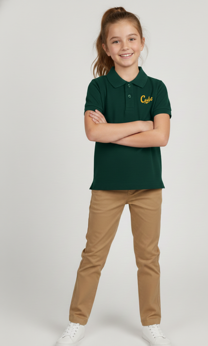 Kinder Polo-Shirt – Dunkelgrün