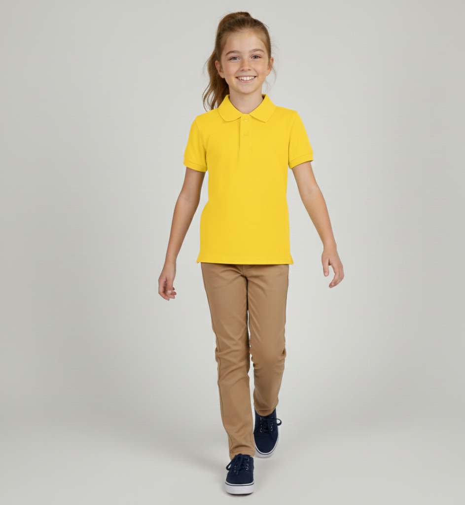 Kinder Polo-Shirt – Sonnengelb