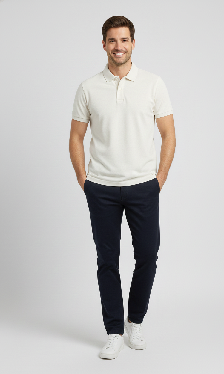 Herren Polo – Weiß