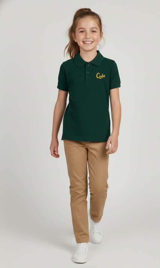 Kinder Polo-Shirt – Dunkelgrün