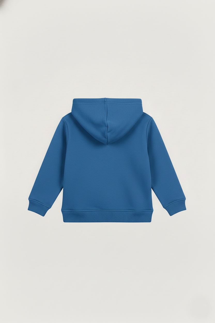 Kinder Hoodie – Blau mit Kängurutasche