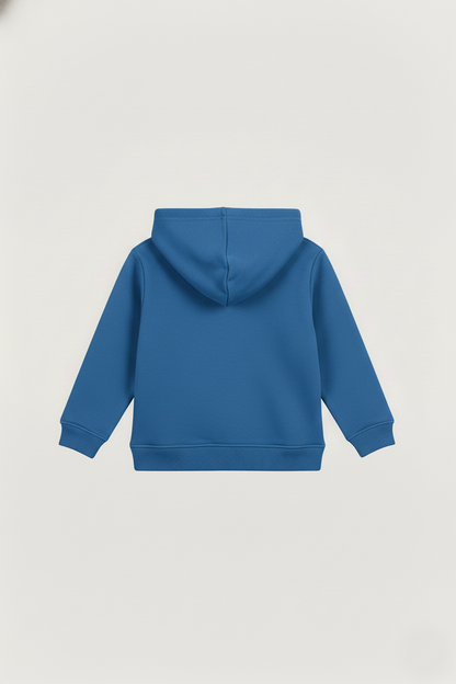 Kinder Hoodie – Blau mit Kängurutasche