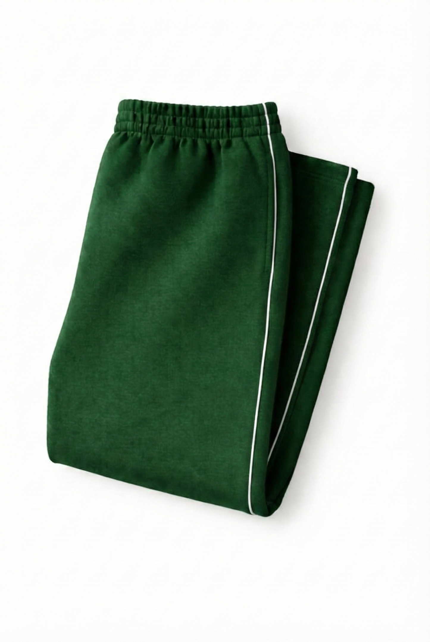 Damen Trainingshose in Dunkelgrün mit weißen Seitenstreifen