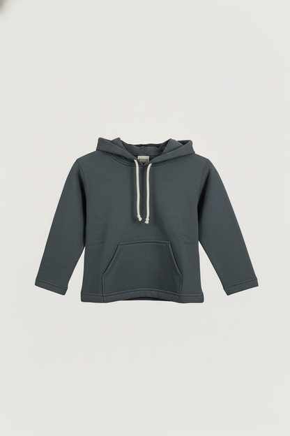 Kinder Hoodie – Dunkelgrau mit Kängurutasche