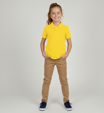 Kinder Polo-Shirt – Sonnengelb