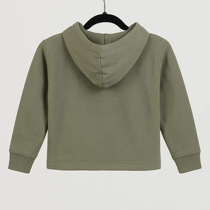 Kinder Hoodie – Khaki mit Kängurutasche