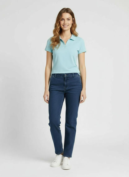 Damen Polo – Hellblau