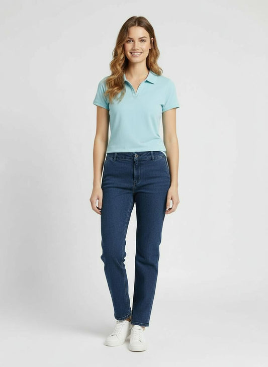 Damen Polo – Hellblau